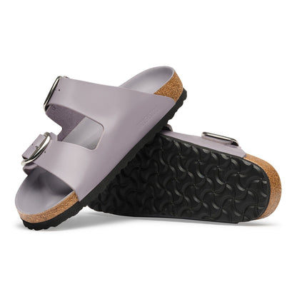 Arizona Big Buckle Natural Leather Patent in Color High-Shine Lavender Sky | Birkenstock