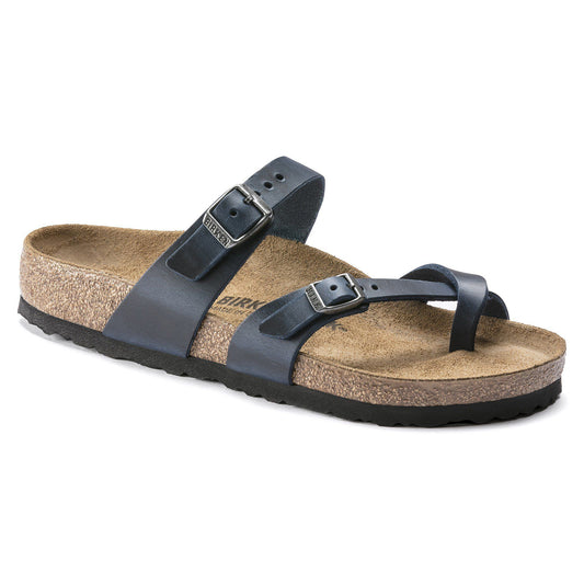 Mayari Oiled Leather in Color Blue | Birkenstock