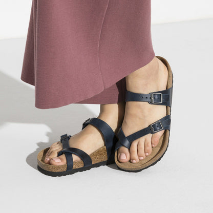 Mayari Oiled Leather in Color Blue | Birkenstock