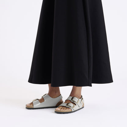 Milano Big Buckle Natural Leather Patent in Color High Shine Stone Coin | Birkenstock