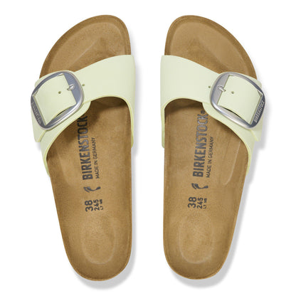Madrid Big Buckle Nubuck Leather in Color Faded Lime | Birkenstock