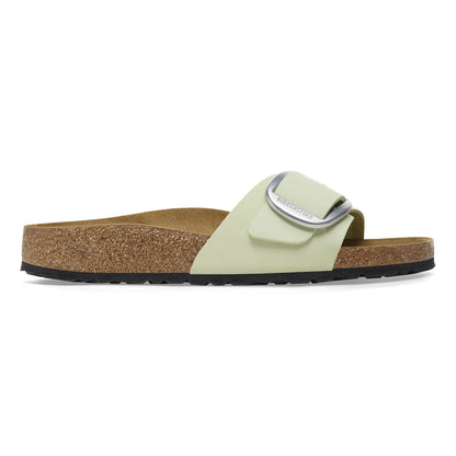 Madrid Big Buckle Nubuck Leather in Color Faded Lime | Birkenstock