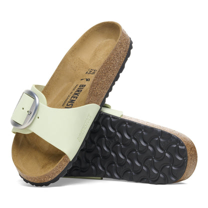 Madrid Big Buckle Nubuck Leather in Color Faded Lime | Birkenstock