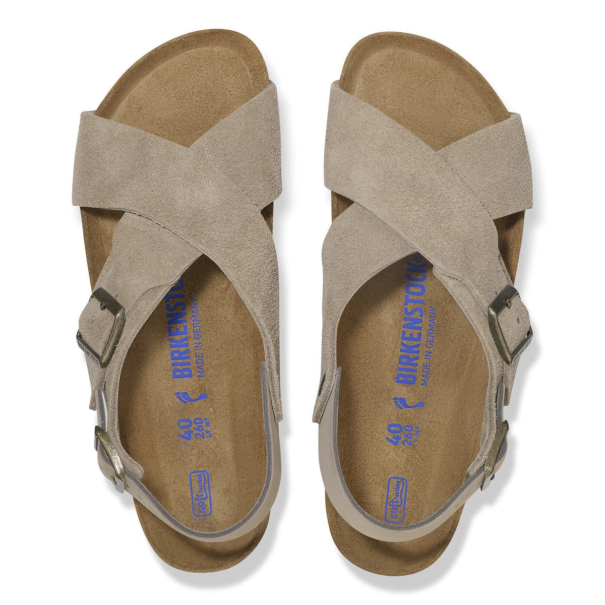 Tulum Soft Footbed Suede Nubuck in Color Taupe | Birkenstock