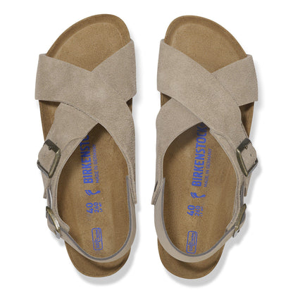 Tulum Soft Footbed Suede Nubuck in Color Taupe | Birkenstock
