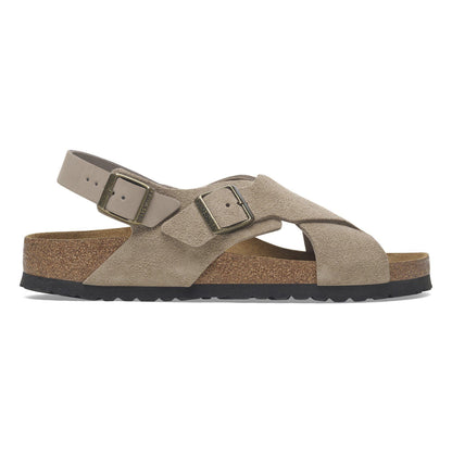 Tulum Soft Footbed Suede Nubuck in Color Taupe | Birkenstock