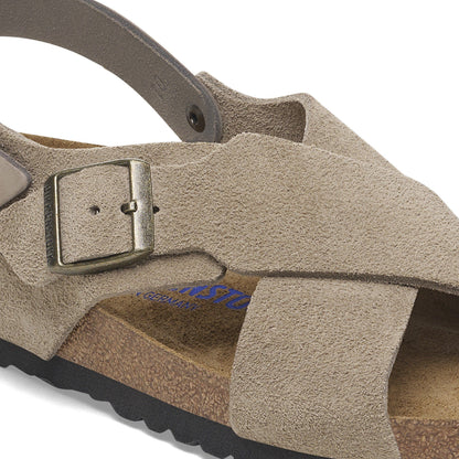Tulum Soft Footbed Suede Nubuck in Color Taupe | Birkenstock