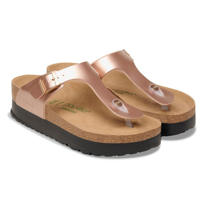 Gizeh Flex Platform Birko-Flor in Color Electric Metallic Copper | Birkenstock