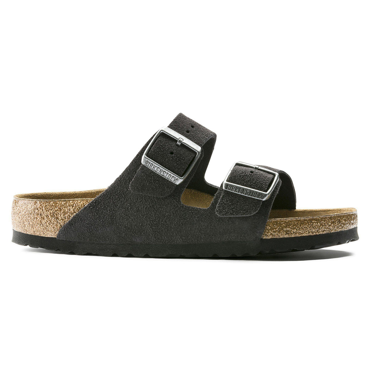 Arizona Soft Footbed Suede Leather in Color Velvet Gray | Birkenstock