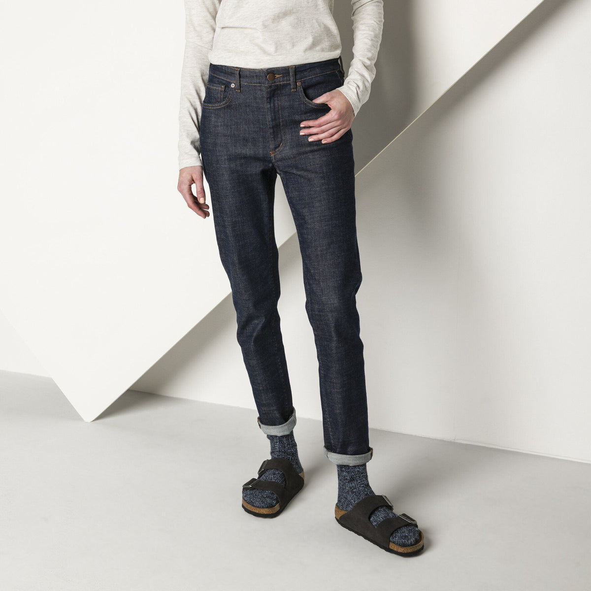 Arizona Soft Footbed Suede Leather in Color Velvet Gray | Birkenstock