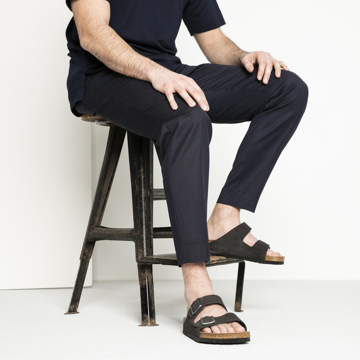 Arizona Soft Footbed Suede Leather in Color Velvet Gray | Birkenstock