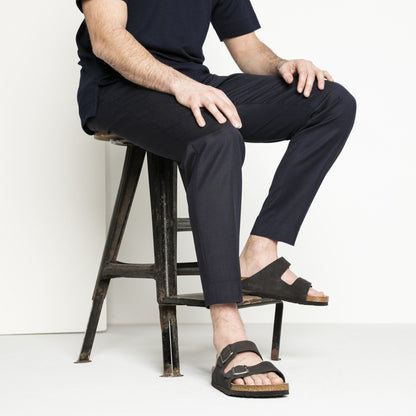 Arizona Soft Footbed Suede Leather in Color Velvet Gray | Birkenstock