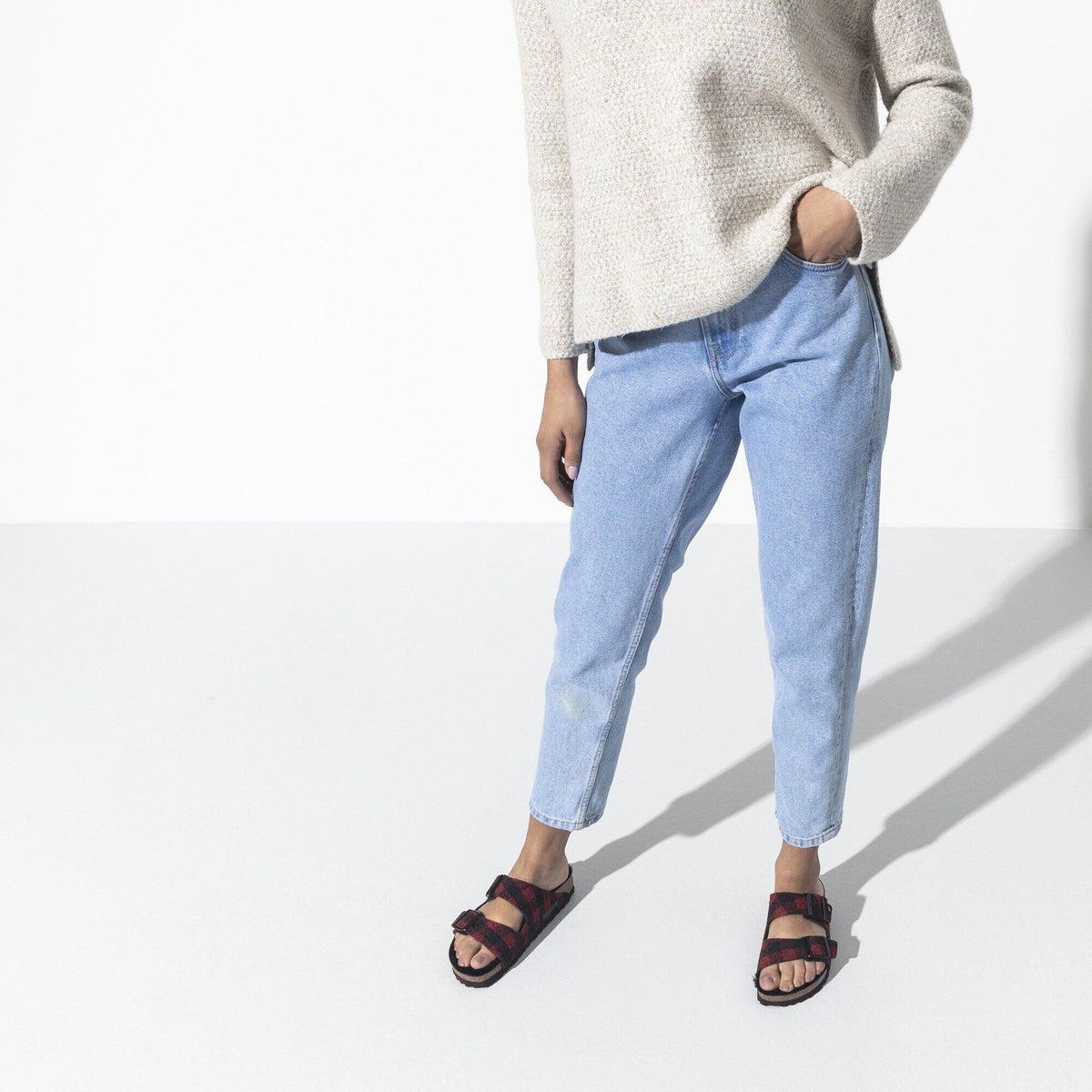 Arizona Shearling Wool in Color Plaid Red | Birkenstock
