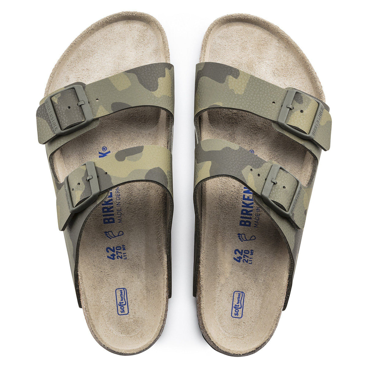 Arizona Soft Footbed Birko-Flor in Color Desert Soil Camo Green | Birkenstock