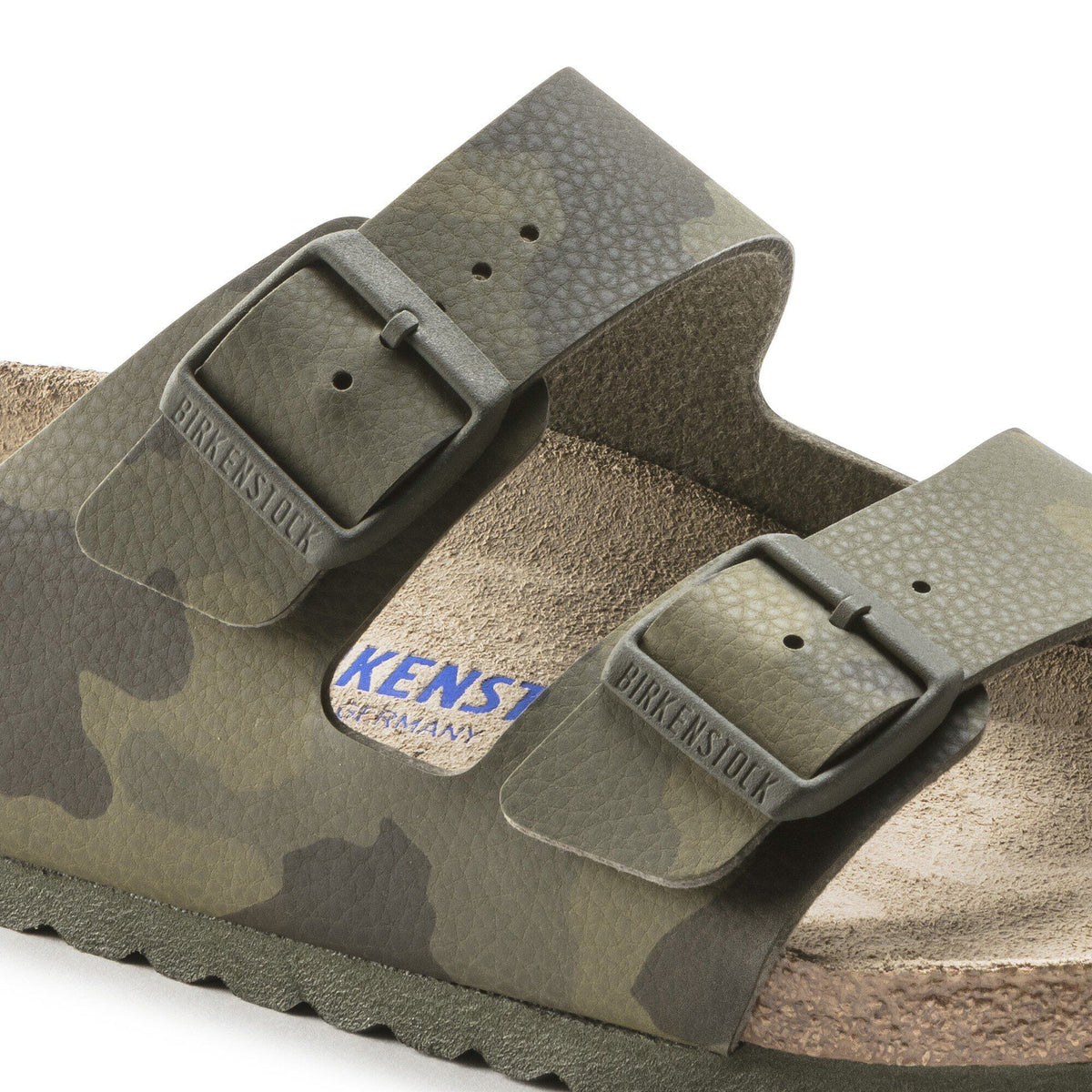 Arizona Soft Footbed Birko-Flor in Color Desert Soil Camo Green | Birkenstock
