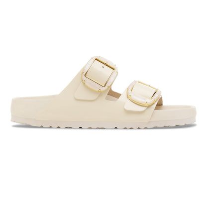 Arizona Big Buckle Pearl Natural Leather Patent in Color High Shine Ecru | Birkenstock