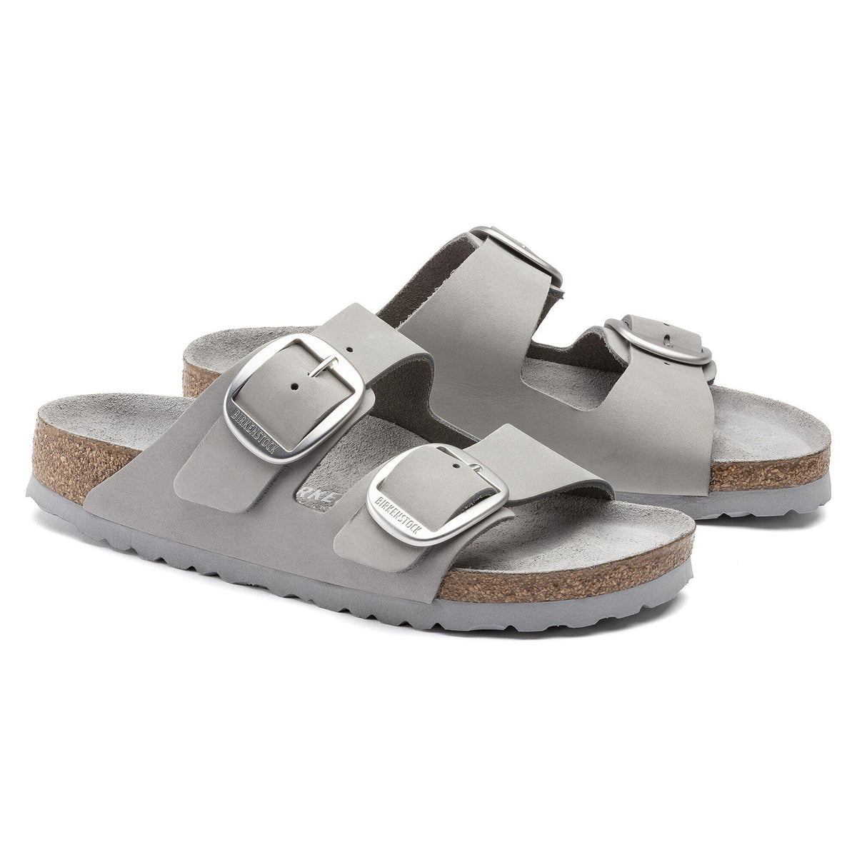 Arizona Big Buckle Nubuck Leather in Color Dove Gray | Birkenstock