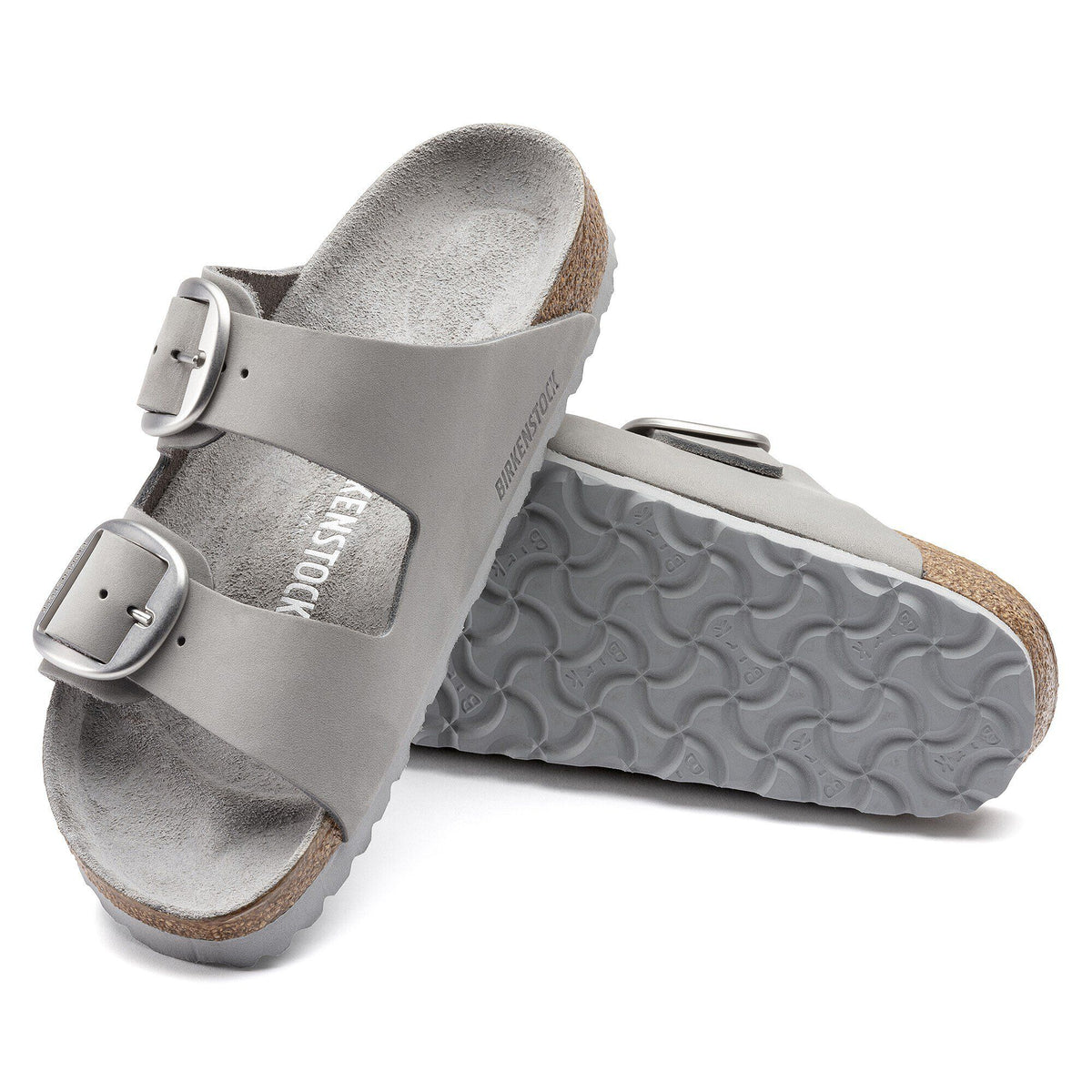 Arizona Big Buckle Nubuck Leather in Color Dove Gray | Birkenstock