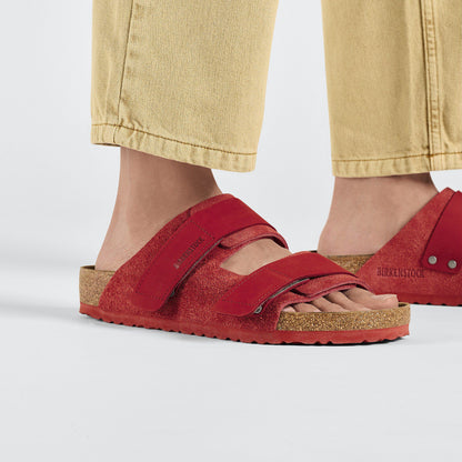 Uji Nubuck-Suede Leather in Color Sienna Red | Birkenstock