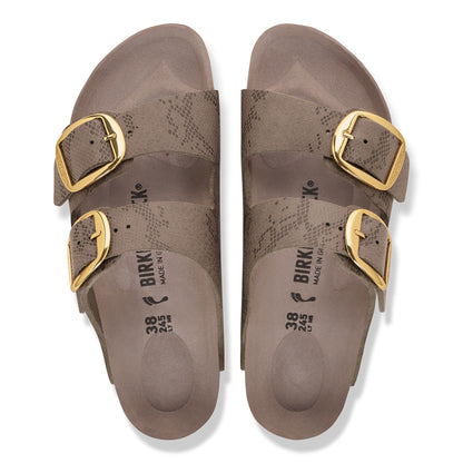 Arizona Big Buckle Synthetics in Color Python Gray Taupe | Birkenstock
