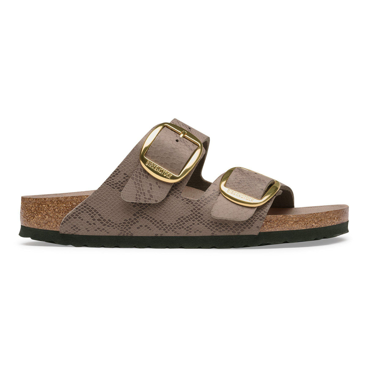Arizona Big Buckle Synthetics in Color Python Gray Taupe | Birkenstock