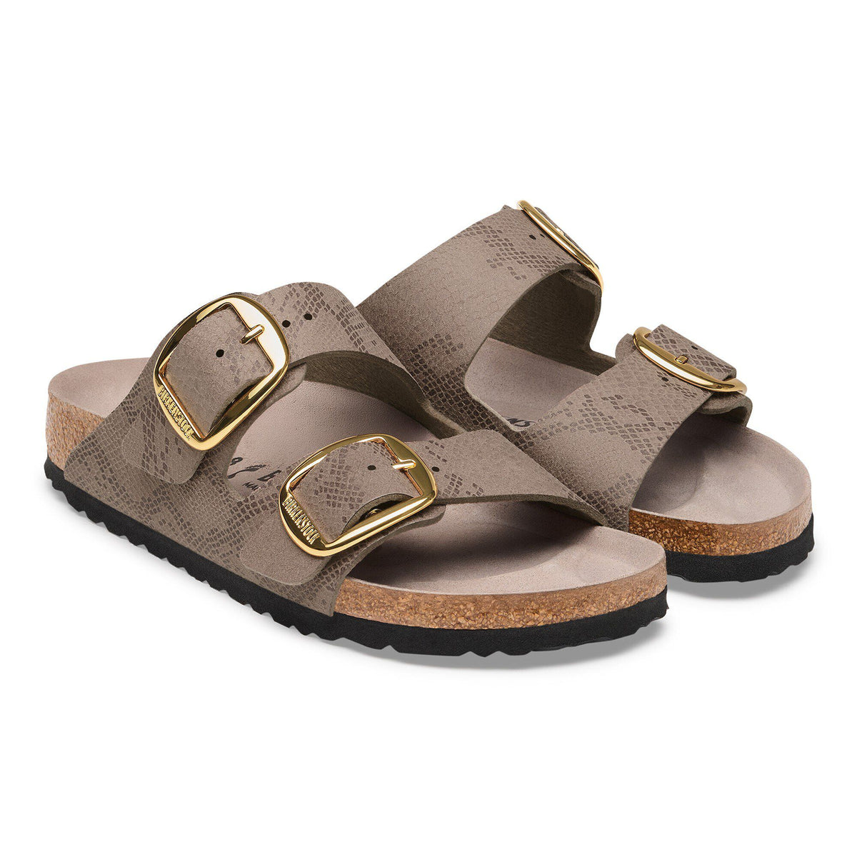 Arizona Big Buckle Synthetics in Color Python Gray Taupe | Birkenstock