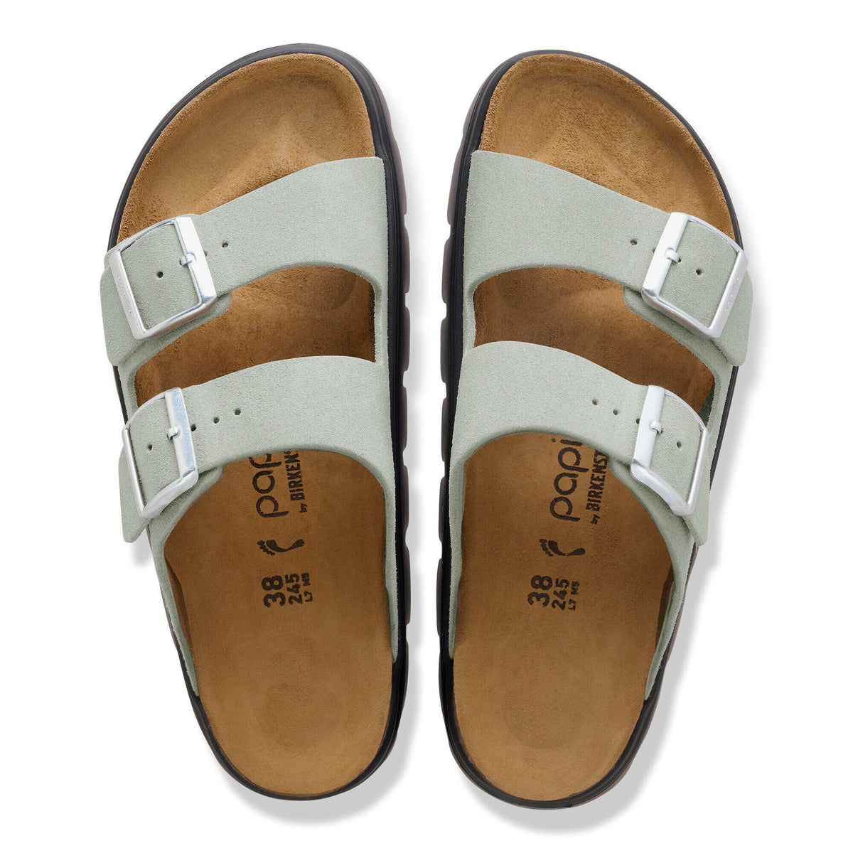 Arizona Chunky Suede Leather in Color Pure Sage | Birkenstock