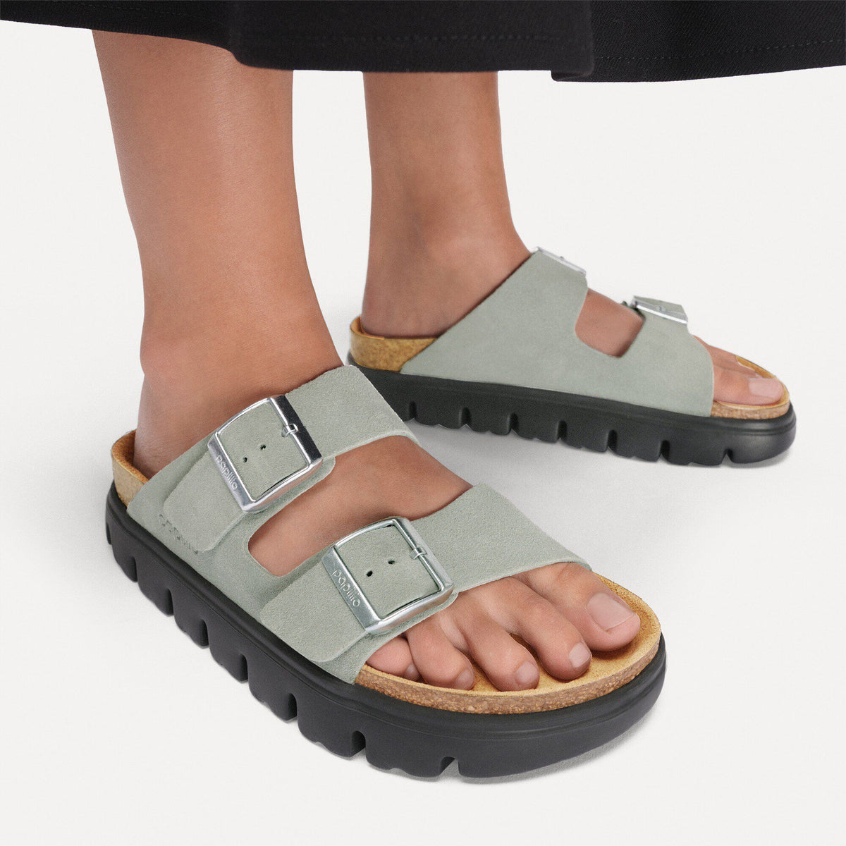 Arizona Chunky Suede Leather in Color Pure Sage | Birkenstock