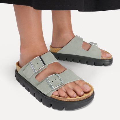 Arizona Chunky Suede Leather in Color Pure Sage | Birkenstock