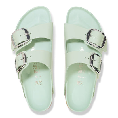 Arizona Big Buckle Natural Leather Patent in Color High Shine Surf Green | Birkenstock