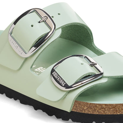 Arizona Big Buckle Natural Leather Patent in Color High Shine Surf Green | Birkenstock