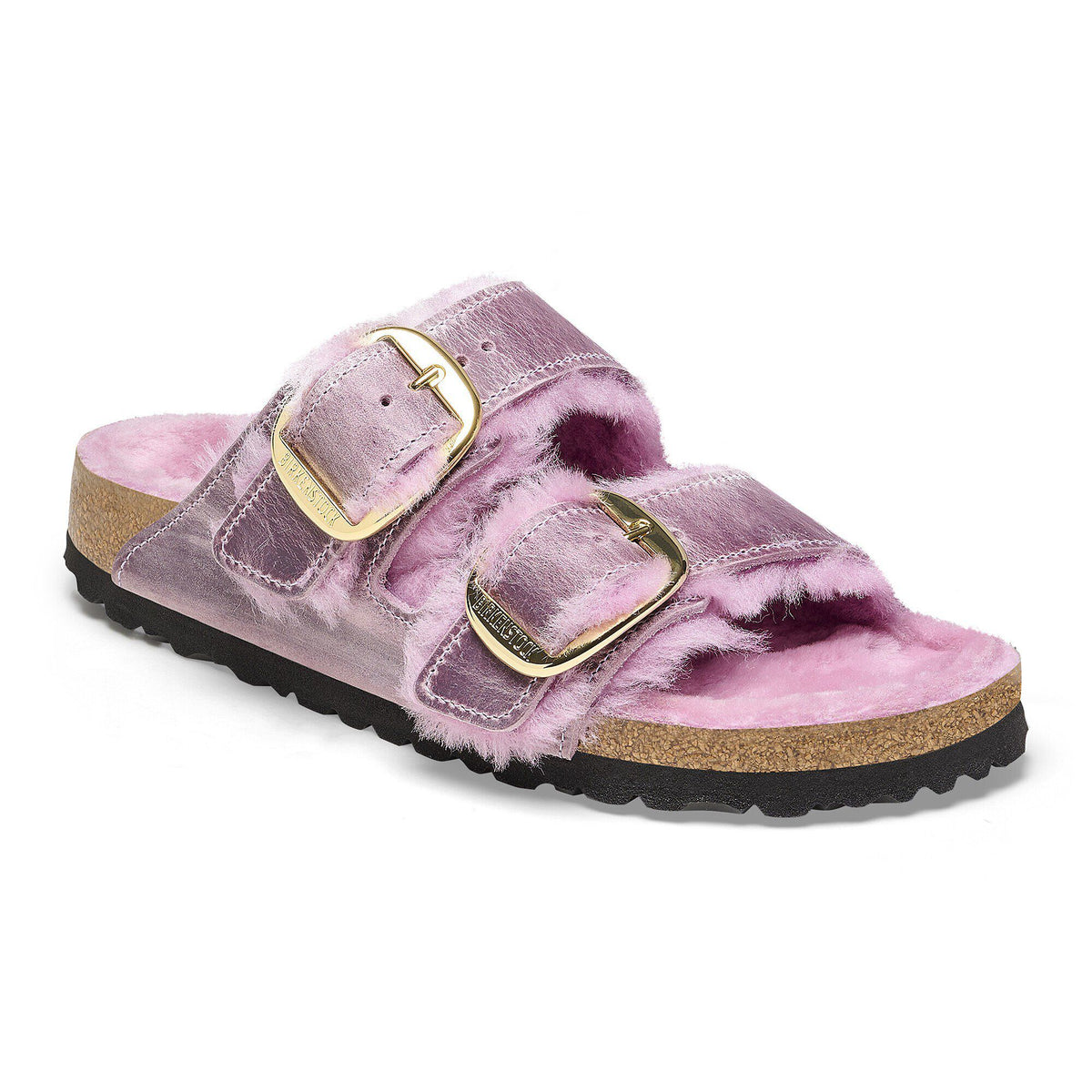 Arizona Big Buckle Shearling Oiled Leather in Color Lavender | Birkenstock