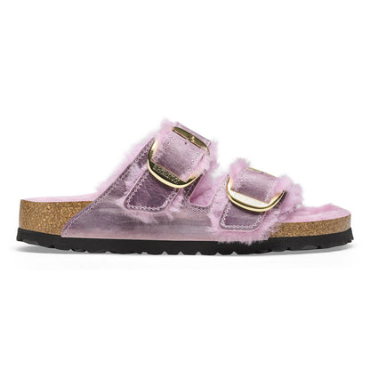 Arizona Big Buckle Shearling Oiled Leather in Color Lavender | Birkenstock