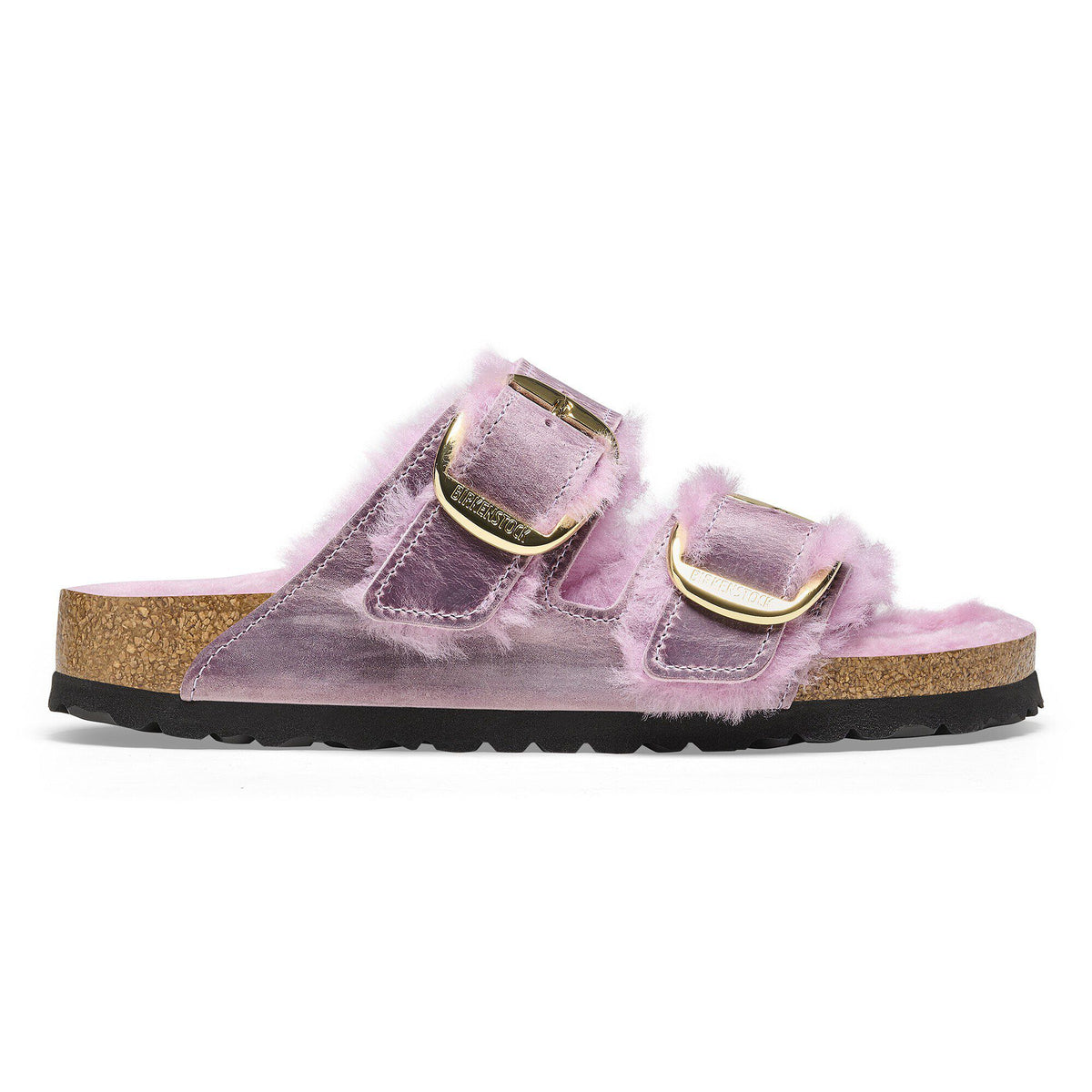 Arizona Big Buckle Shearling Oiled Leather in Color Lavender | Birkenstock