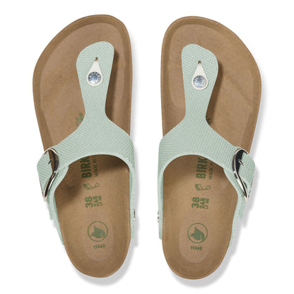 Gizeh Vegan Big Buckle Textile in Color Canvas Surf Green | Birkenstock