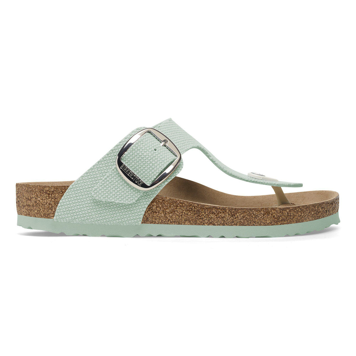 Gizeh Vegan Big Buckle Textile in Color Canvas Surf Green | Birkenstock
