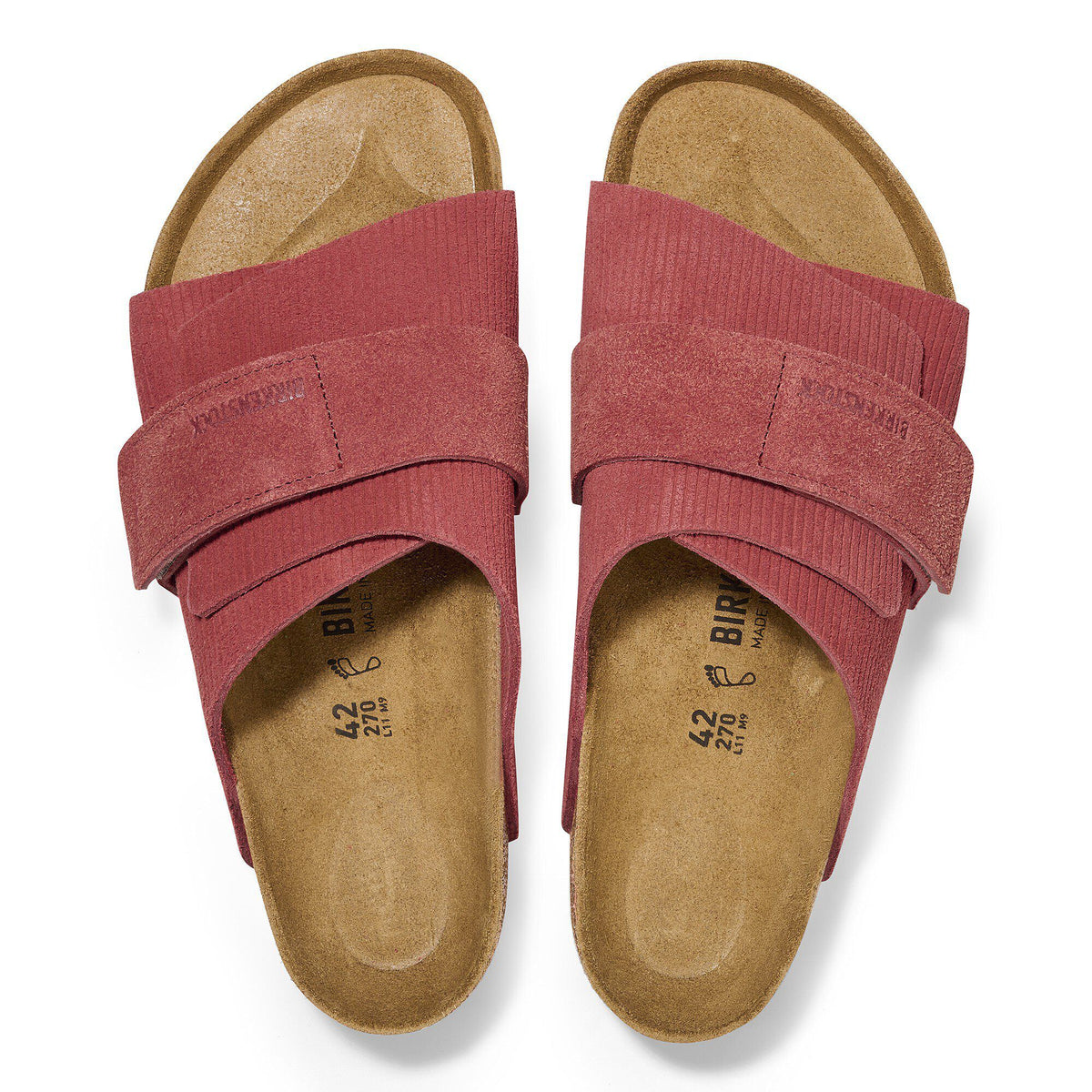 Kyoto Suede Embossed in Color Corduroy Sienna Red | Birkenstock