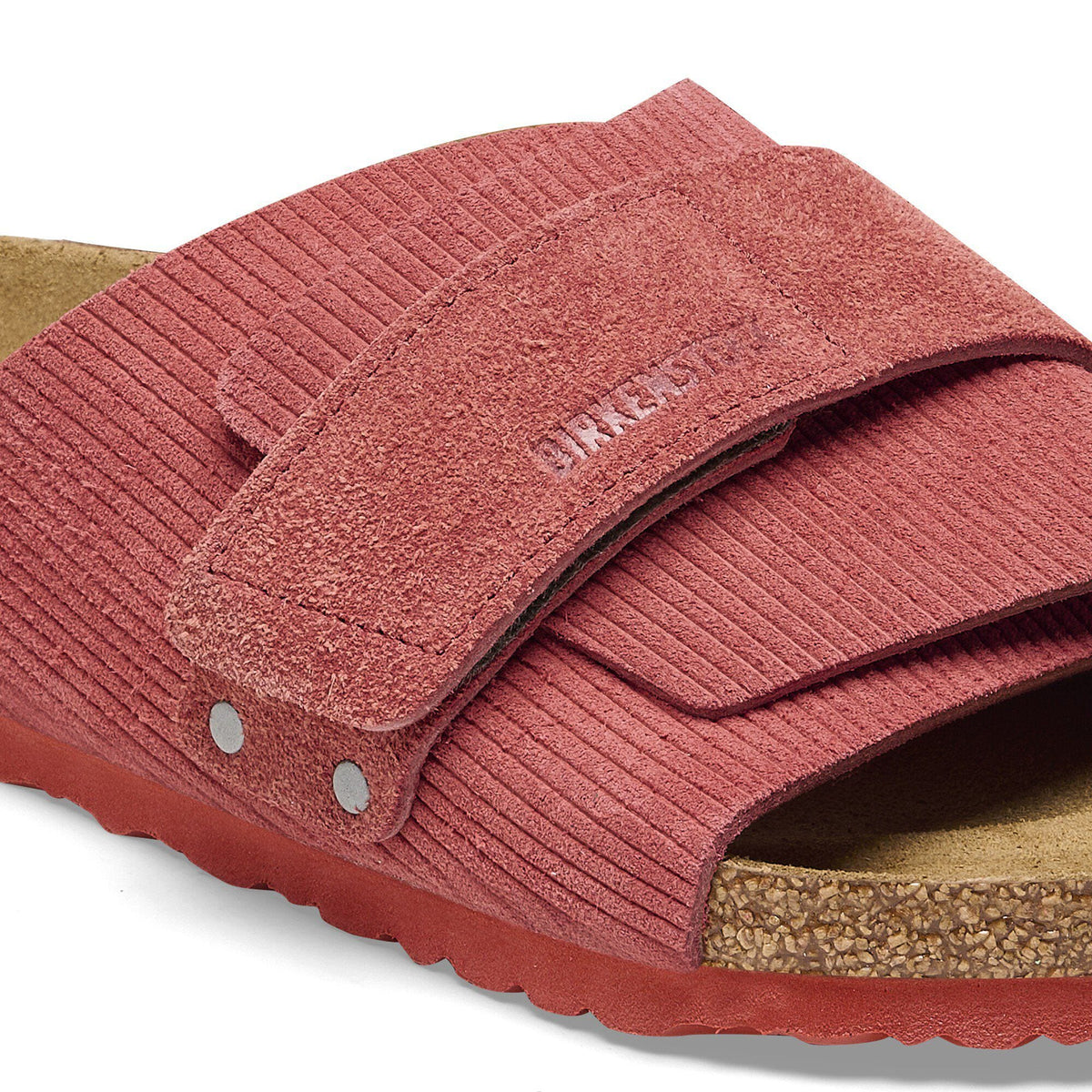 Kyoto Suede Embossed in Color Corduroy Sienna Red | Birkenstock