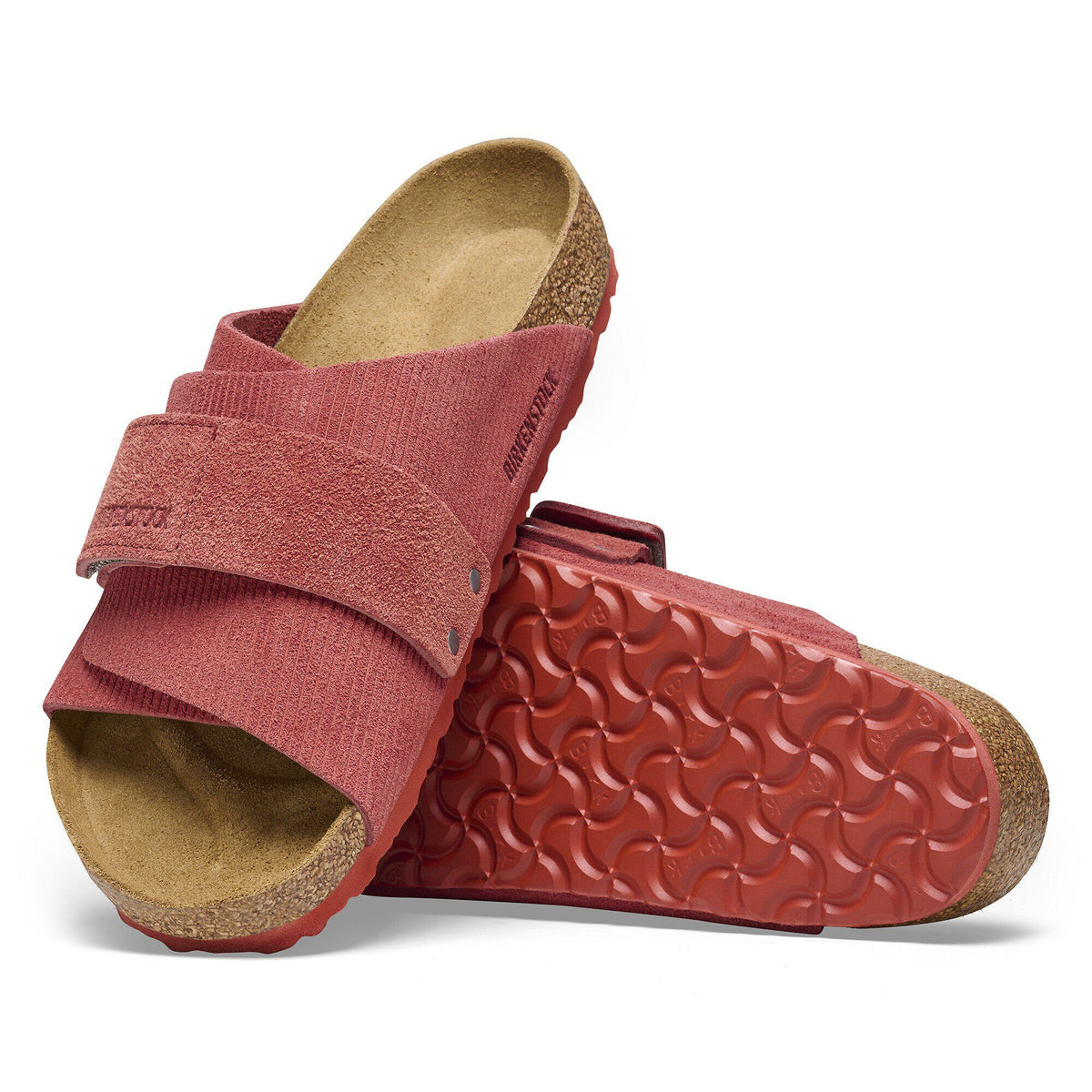 Kyoto Suede Embossed in Color Corduroy Sienna Red | Birkenstock