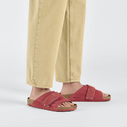 Kyoto Suede Embossed in Color Corduroy Sienna Red | Birkenstock