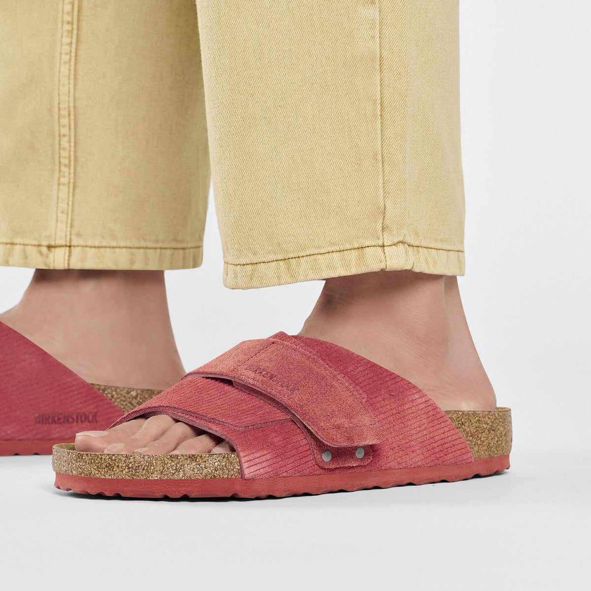 Kyoto Suede Embossed in Color Corduroy Sienna Red | Birkenstock