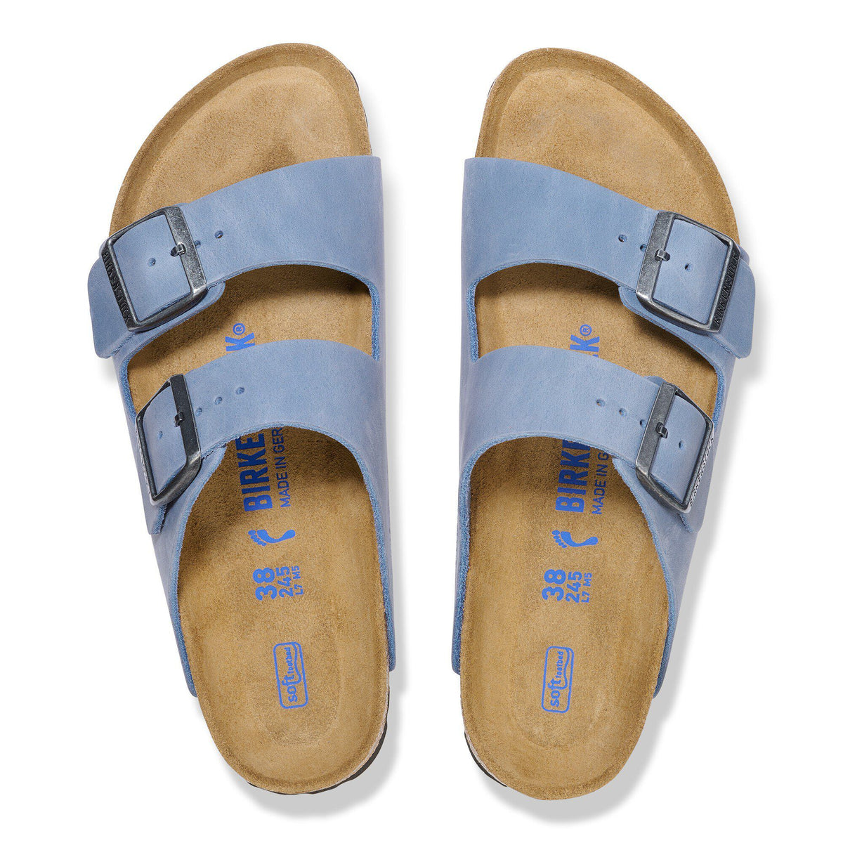 Arizona Soft Footbed Oiled Leather in Color Elemental Blue | Birkenstock