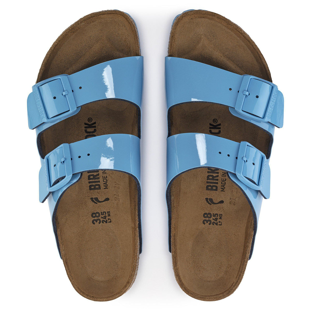 Arizona Birko-Flor Patent in Color Patent Sky Blue | Birkenstock