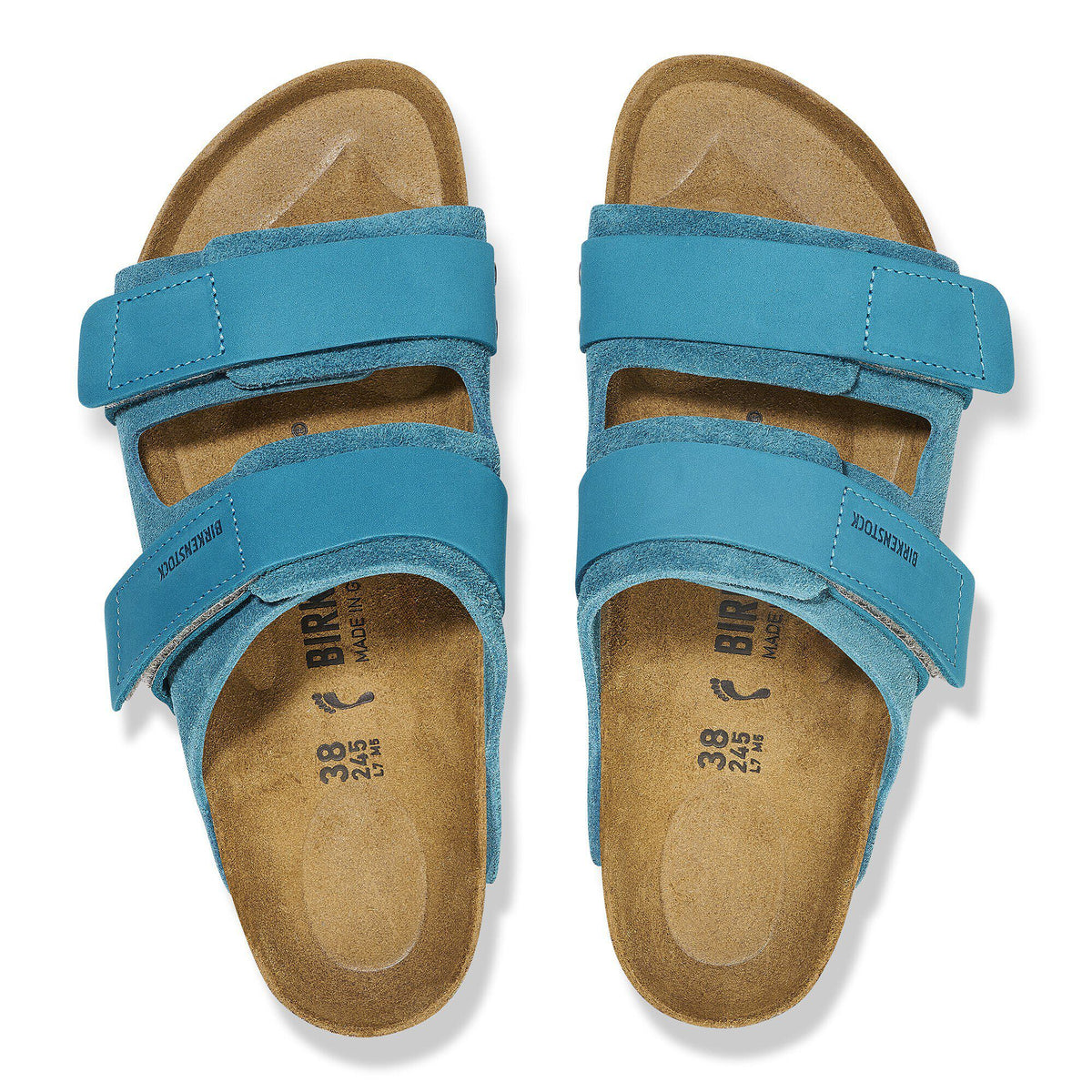 Uji Nubuck-Suede Leather in Color Deep Turquoise | Birkenstock