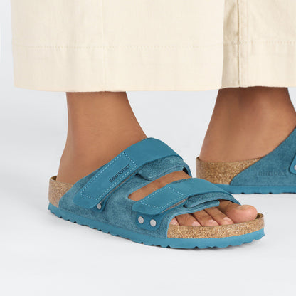Uji Nubuck-Suede Leather in Color Deep Turquoise | Birkenstock