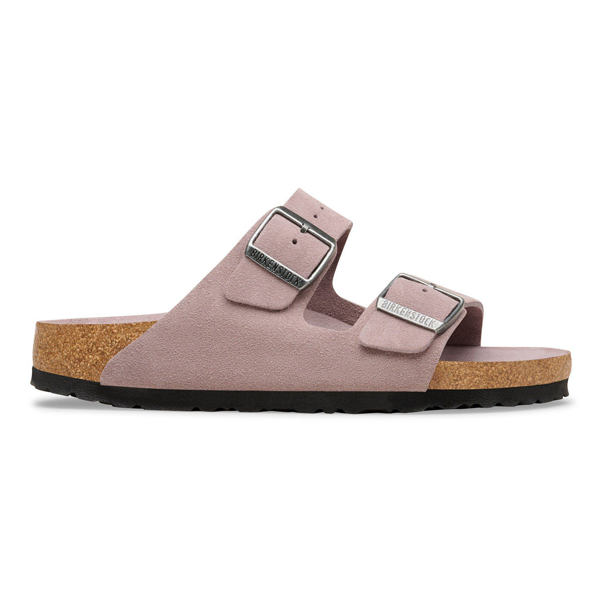 Arizona Soft Footbed Suede Leather in Color Faded Purple Tonal | Birkenstock