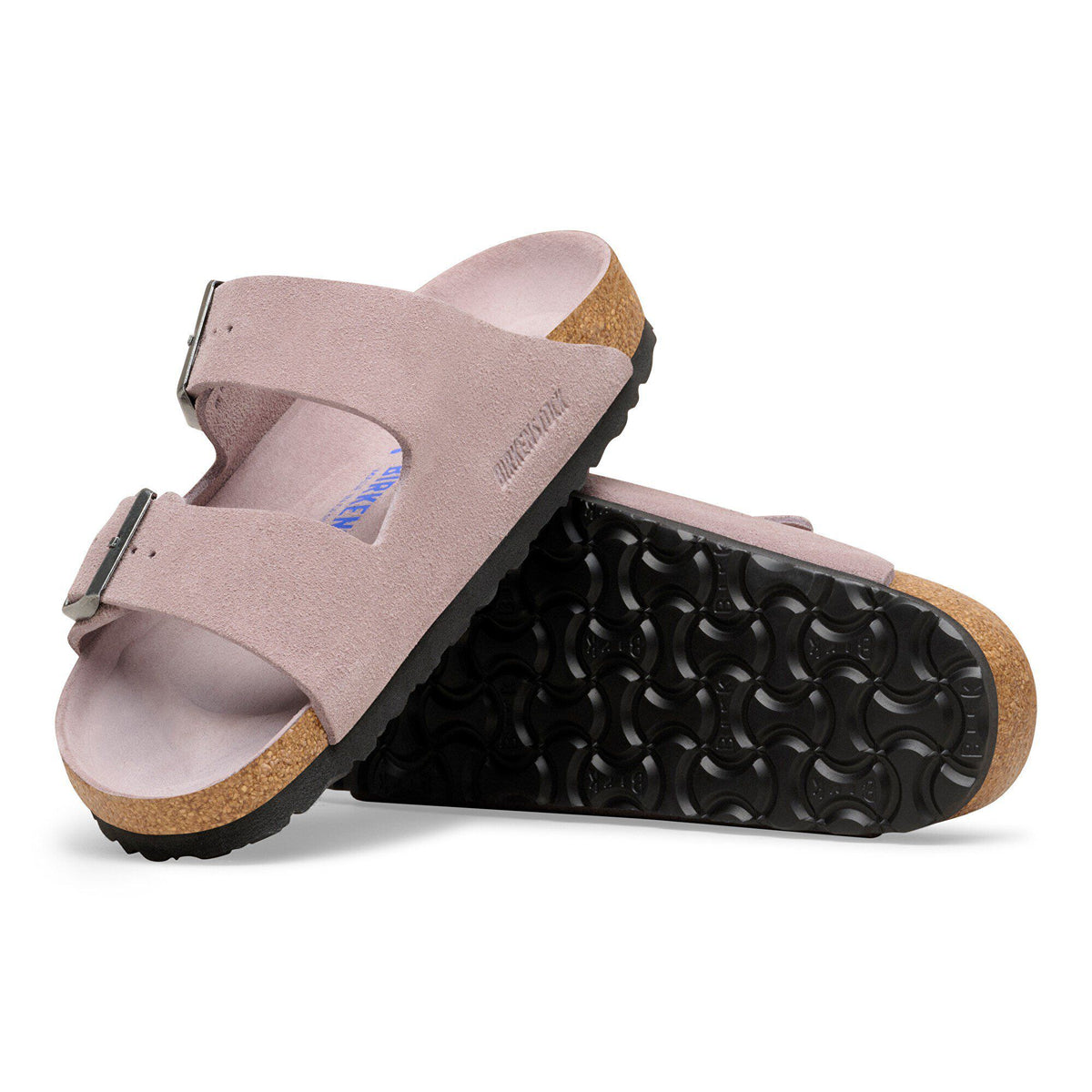 Arizona Soft Footbed Suede Leather in Color Faded Purple Tonal | Birkenstock