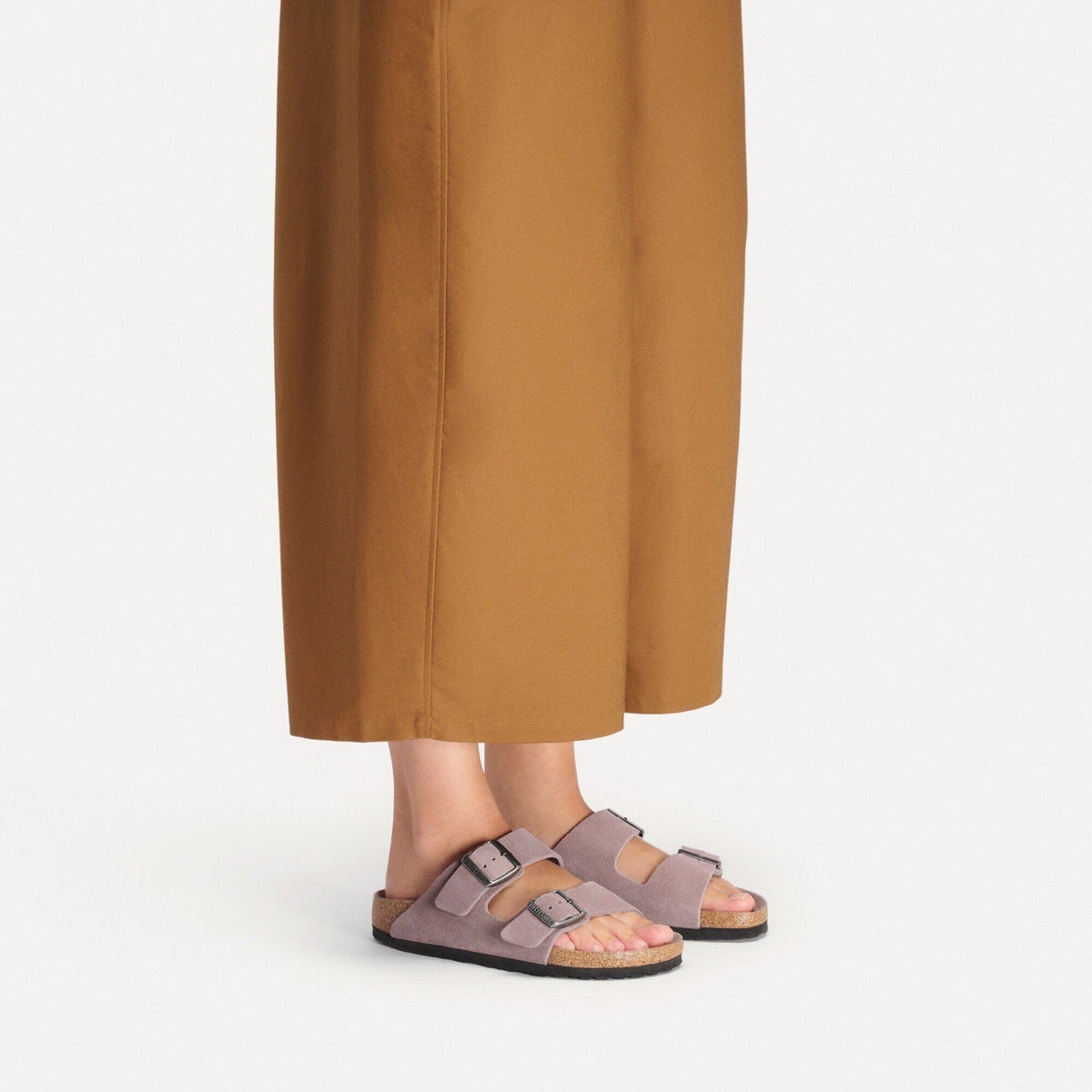 Arizona Soft Footbed Suede Leather in Color Faded Purple Tonal | Birkenstock