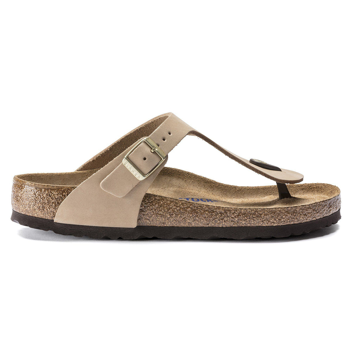 Gizeh Soft Footbed Nubuck Leather in Color Sandcastle | Birkenstock