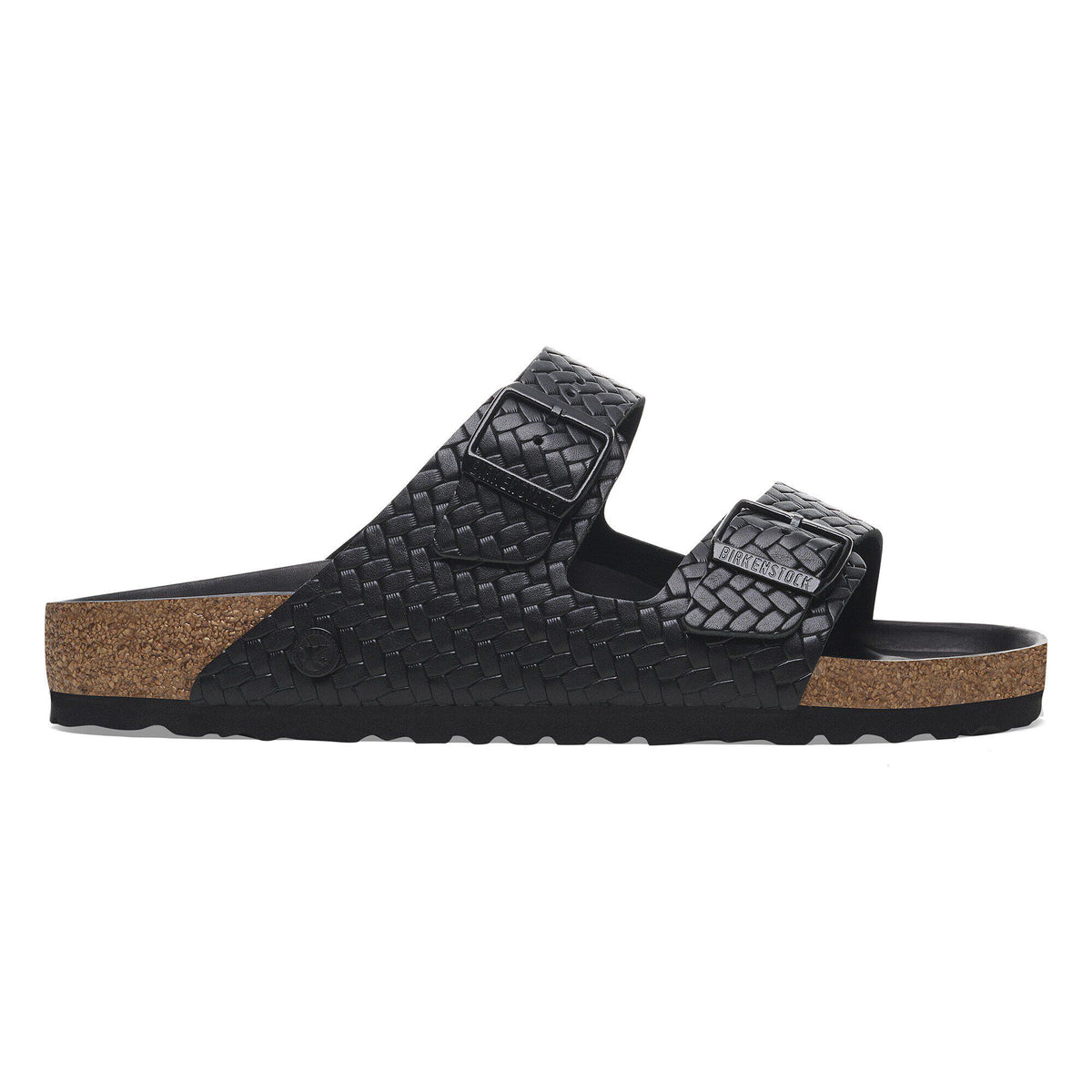 Arizona Leather in Color Woven Embossed Black | Birkenstock